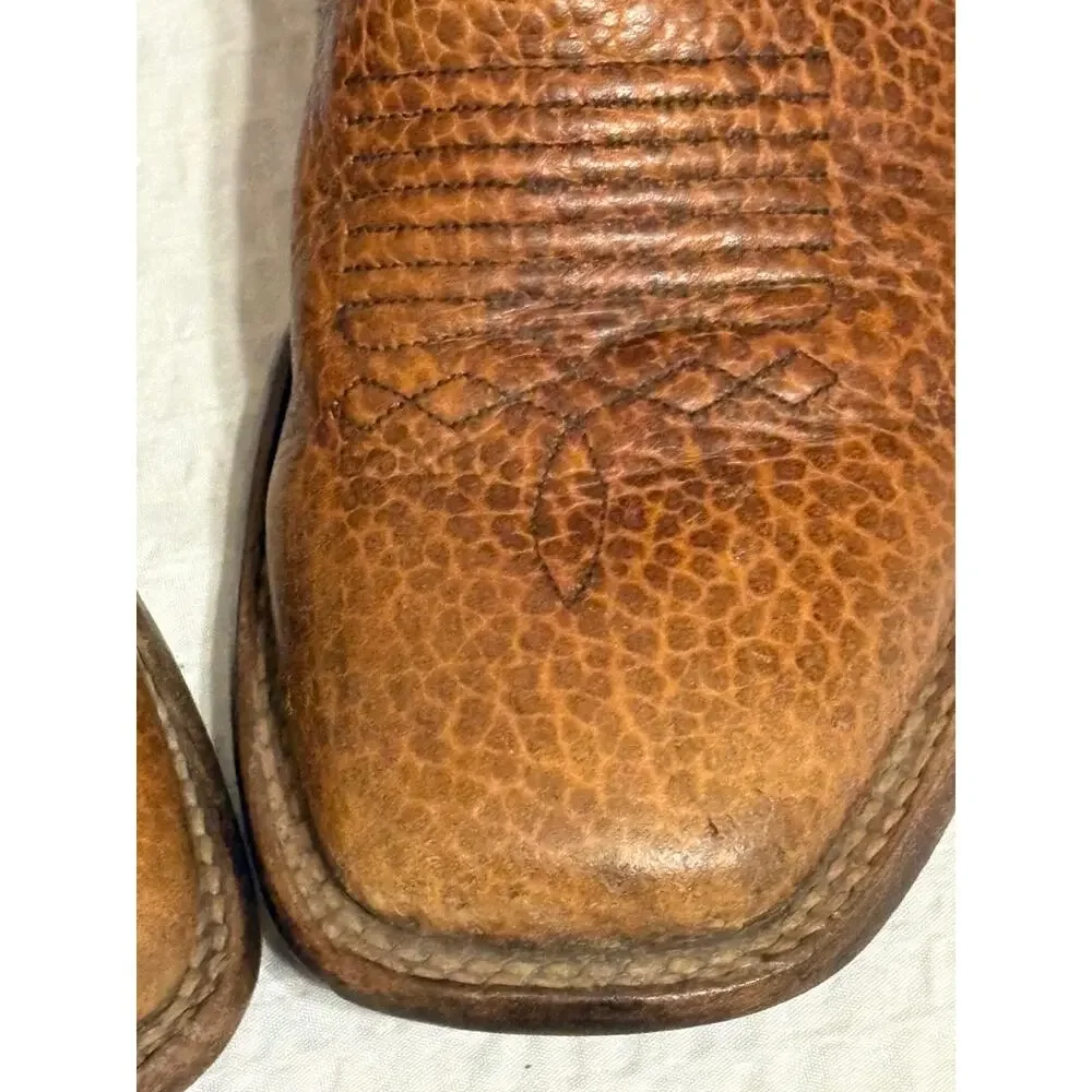 Cody James Handcrafted Mexico Bison Print Leather Western Cowboy Boots Men’s 7D